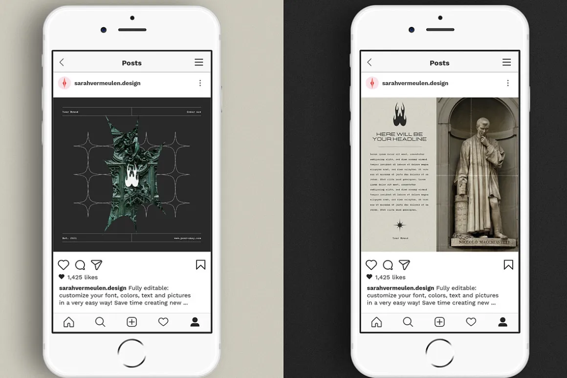 Instagram Social Media CANVA Grunge