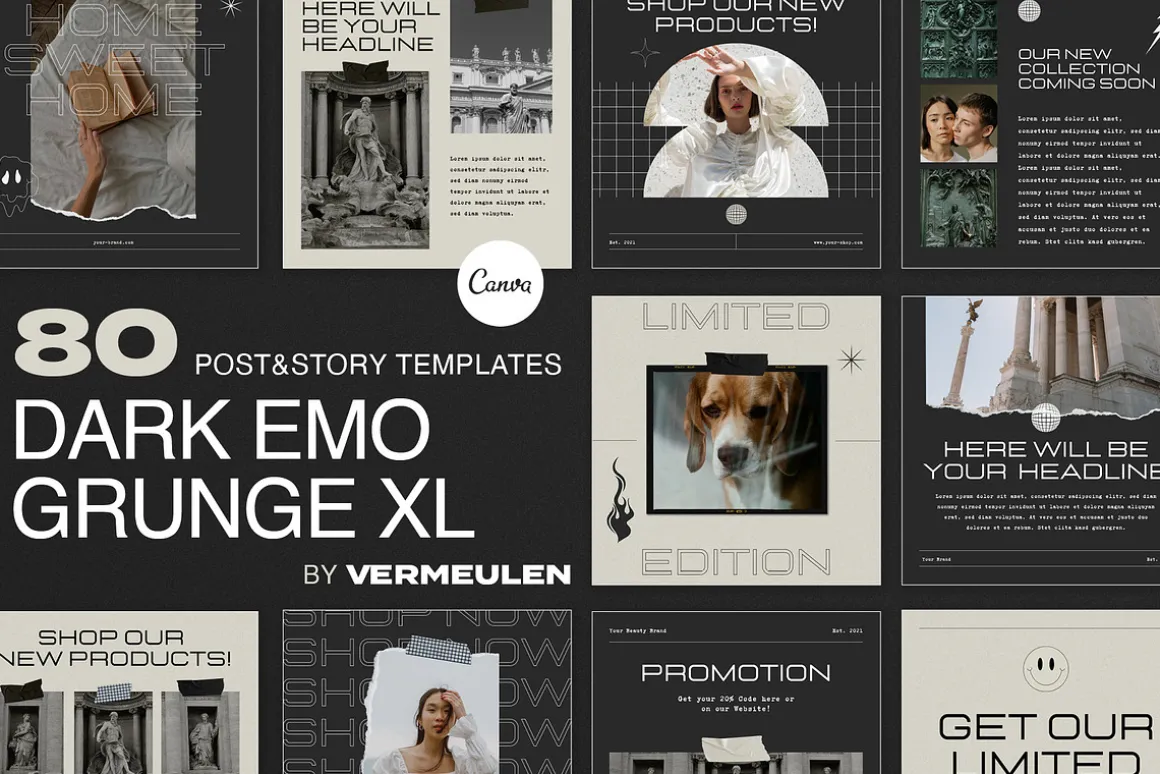 Instagram Social Media CANVA Grunge