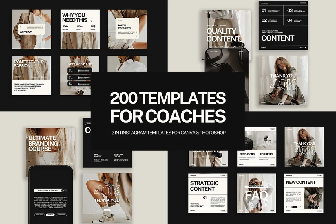 200 Instagram Templates for Coaches