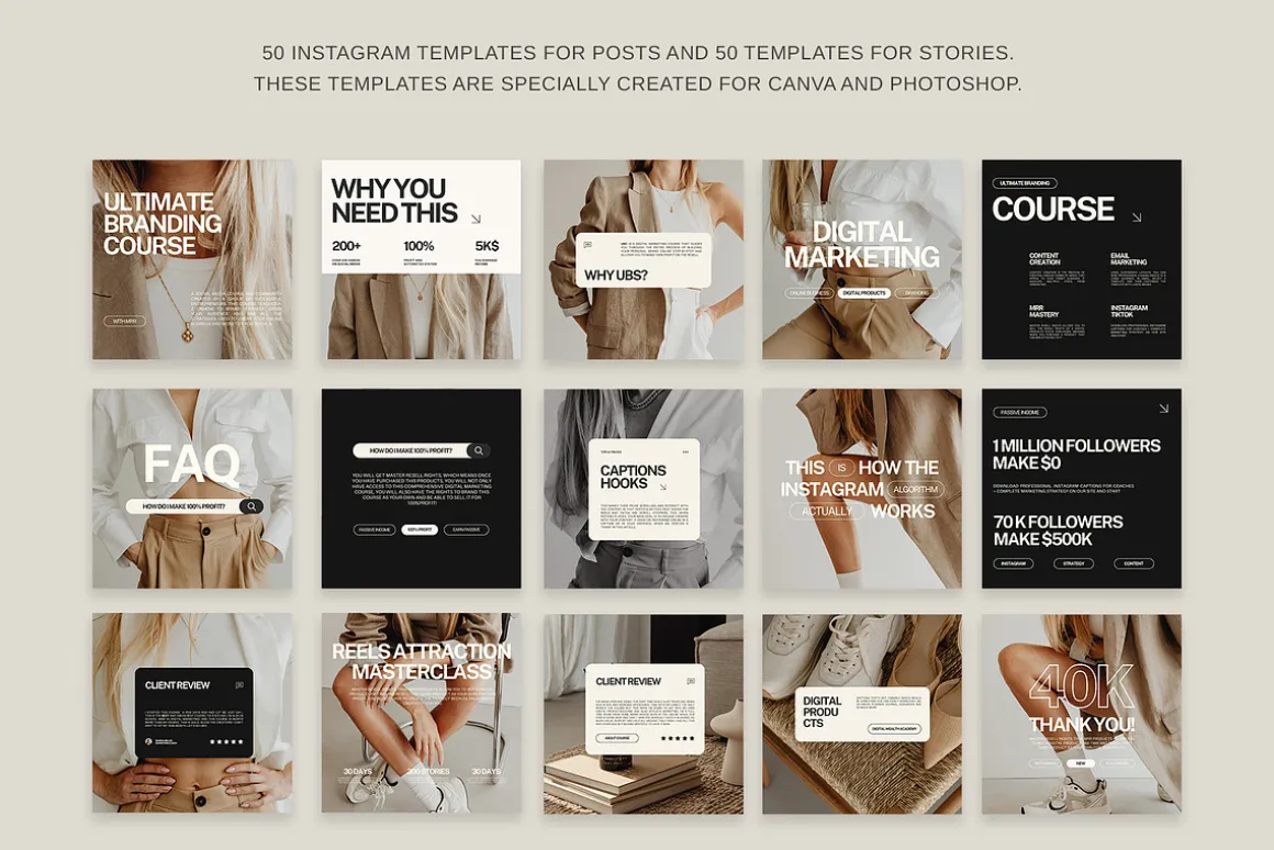 200 Instagram Templates for Coaches