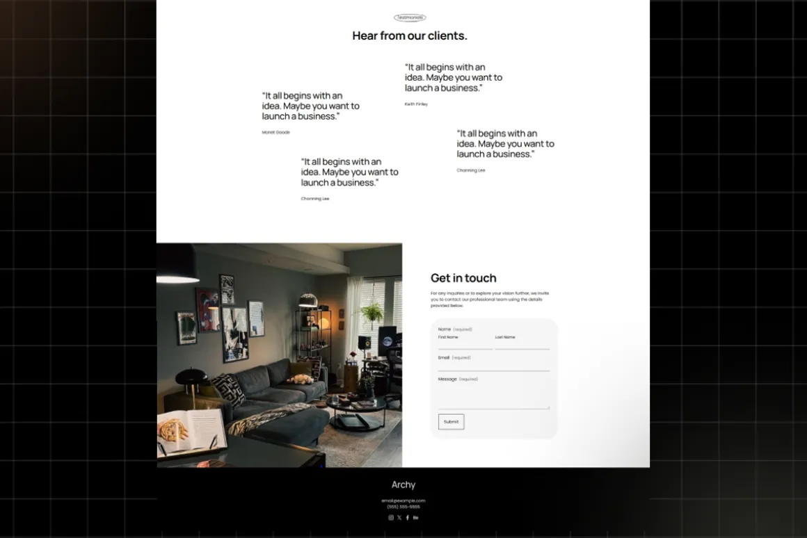 Interior Design Squarespace 7.1