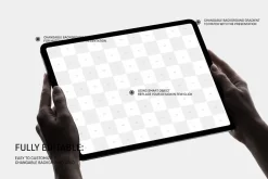 iPad Pro in Hands Angled Mockup