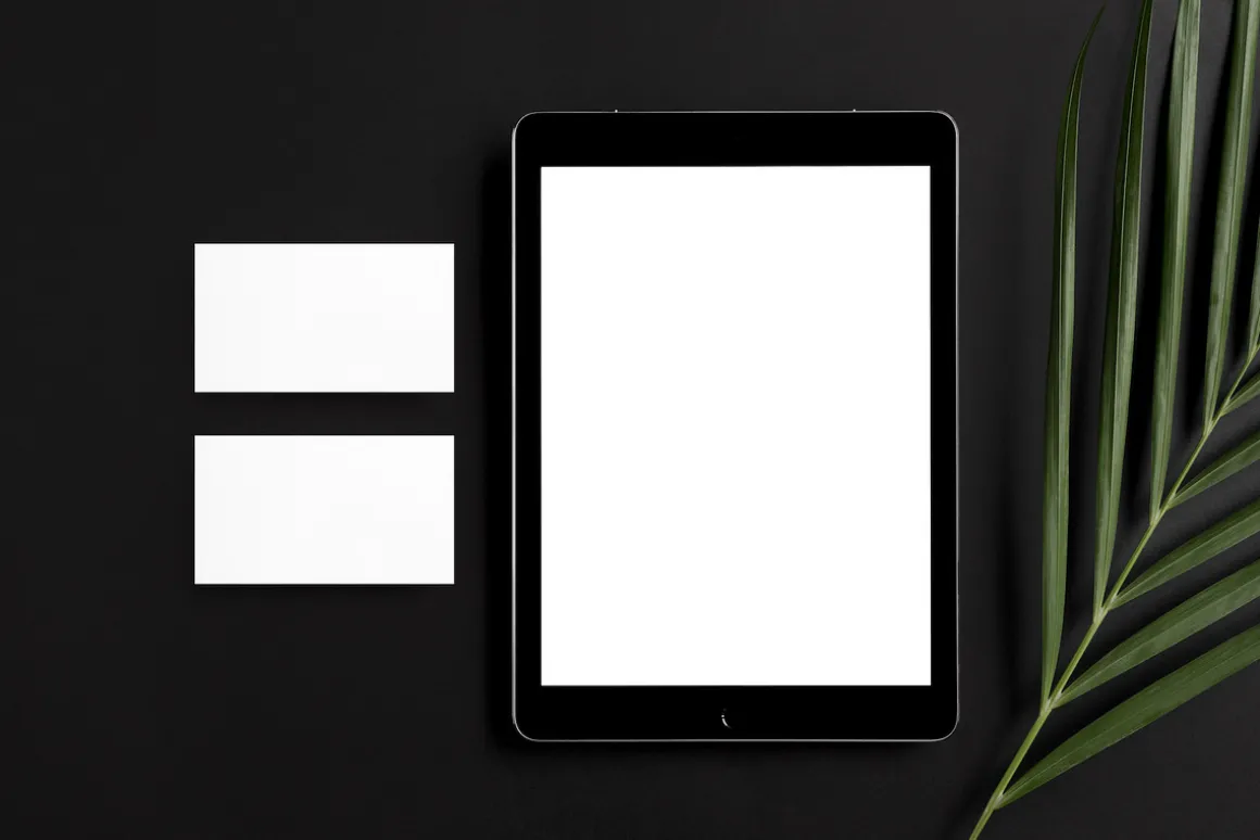 iPad & Business Card Photo Mockup