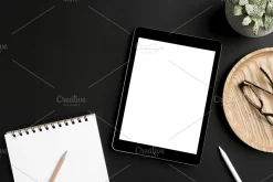 iPad Lifestyle Flat Lay Photo Mockup