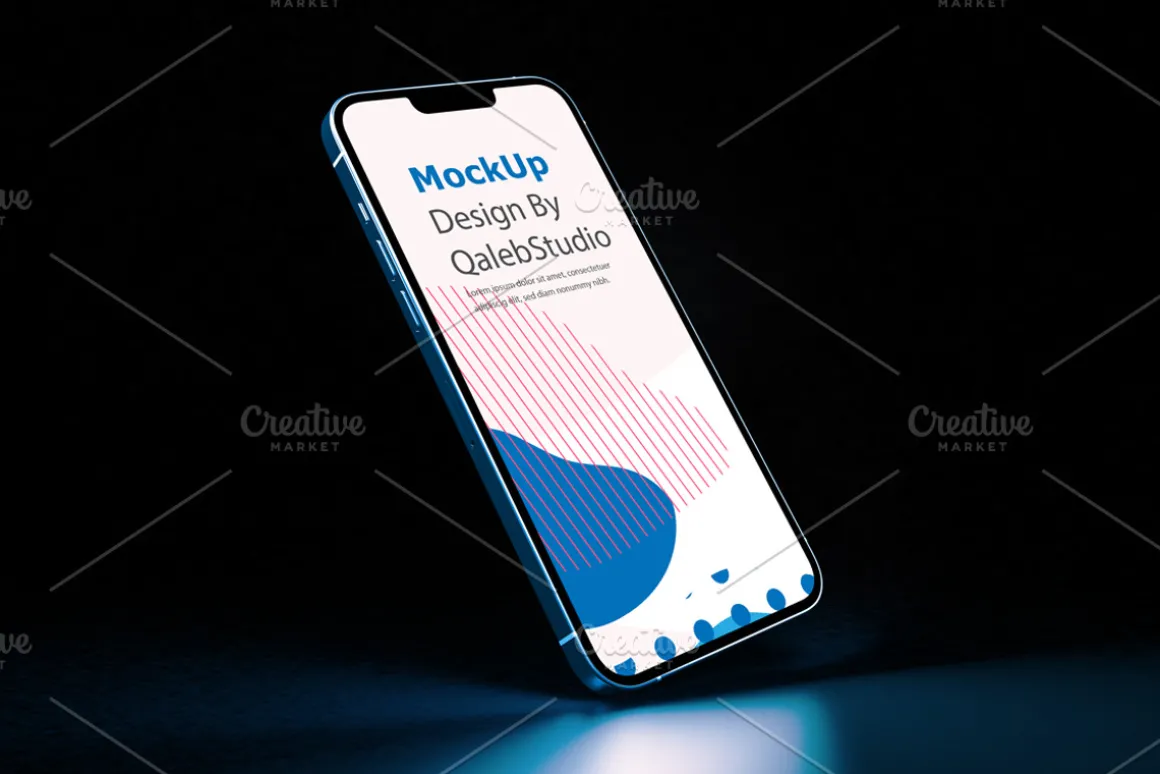 iPhone 13 In Dark Mockup