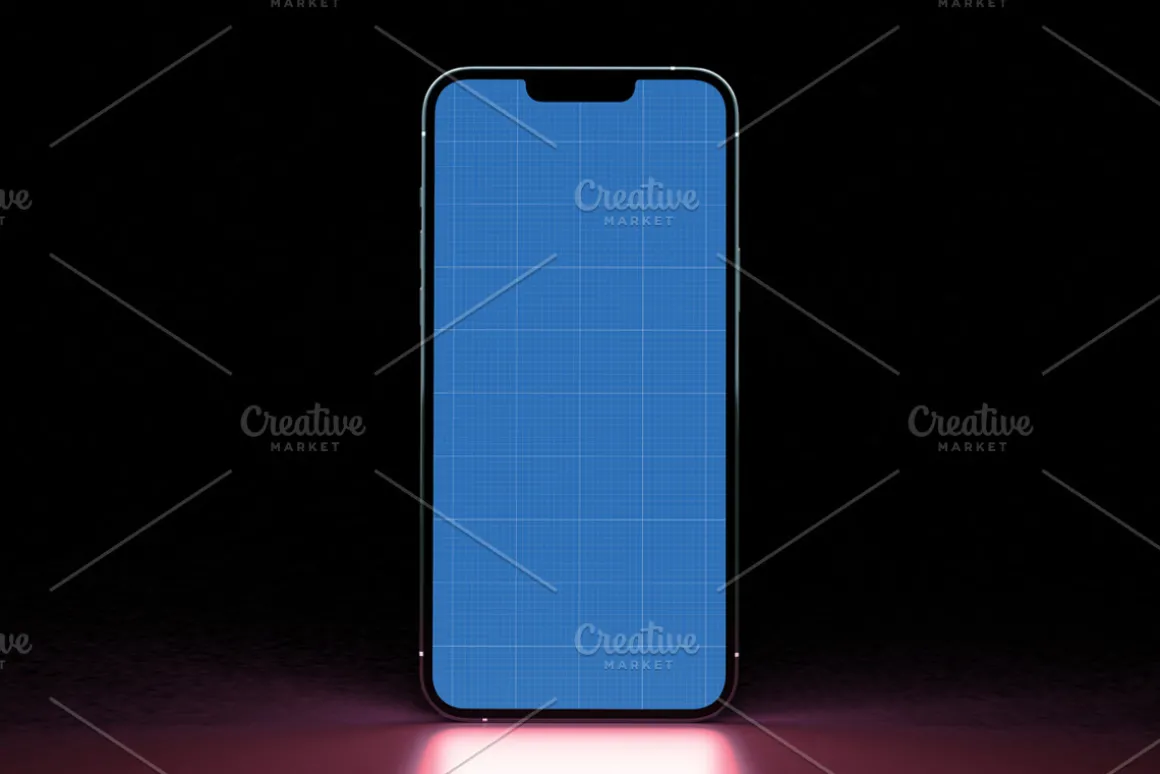 iPhone 13 In Dark Mockup