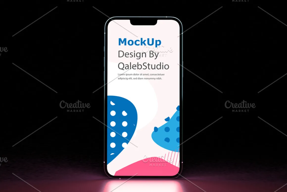 iPhone 13 In Dark Mockup