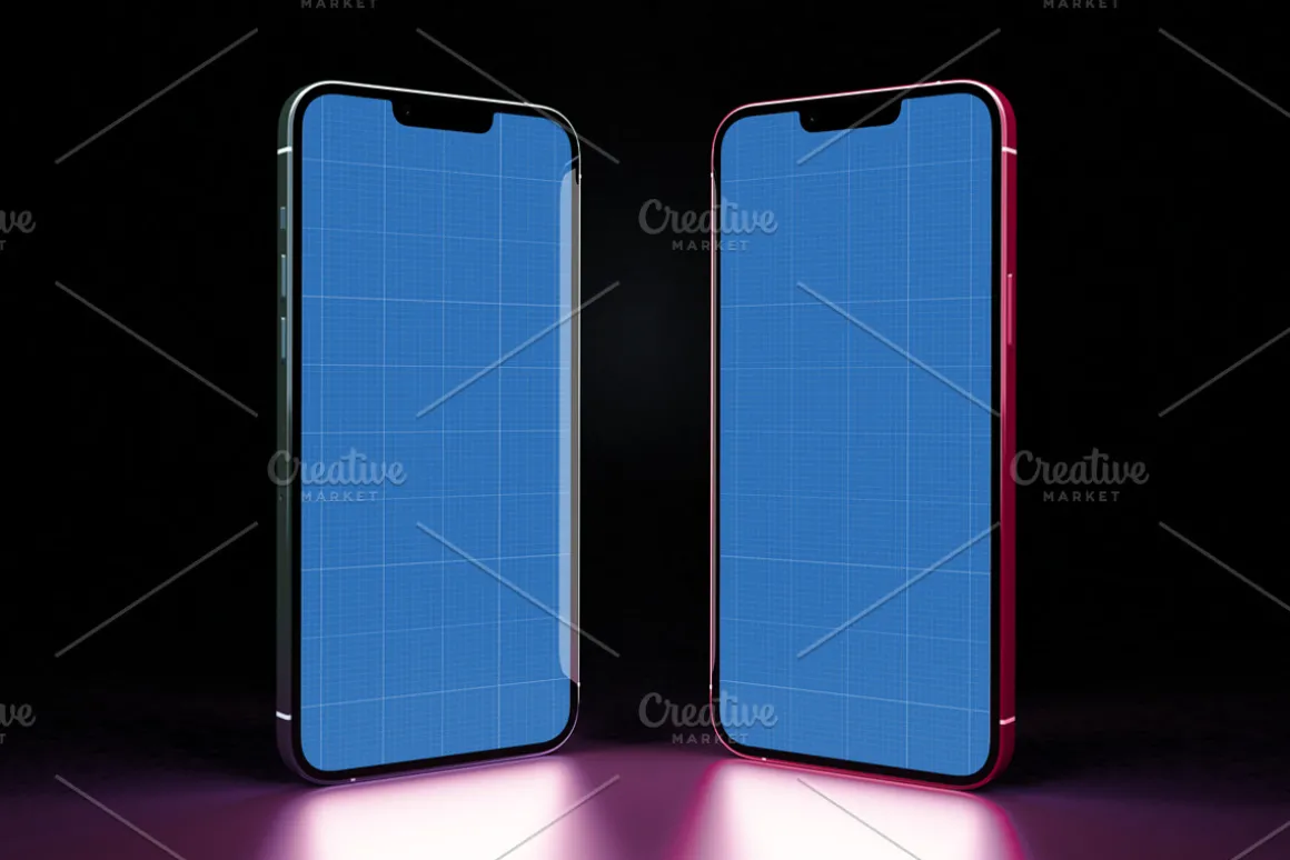 iPhone 13 In Dark Mockup