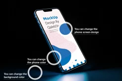 iPhone 13 In Dark Mockup