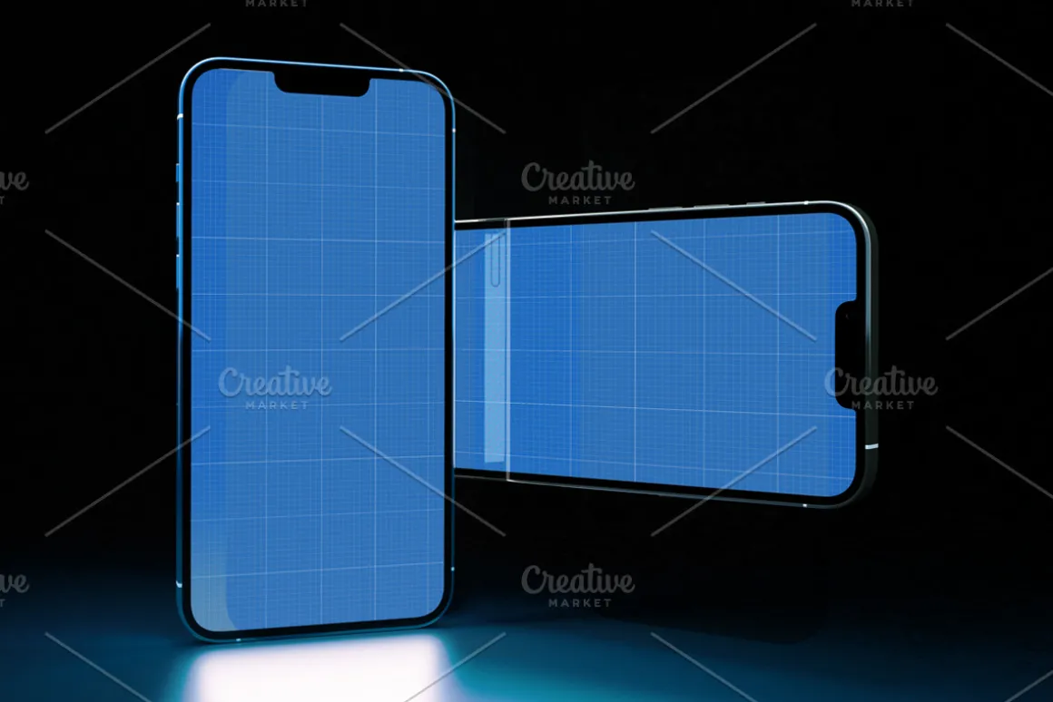 iPhone 13 In Dark Mockup