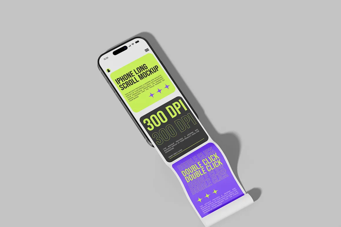 Iphone Long Scroll Mockup