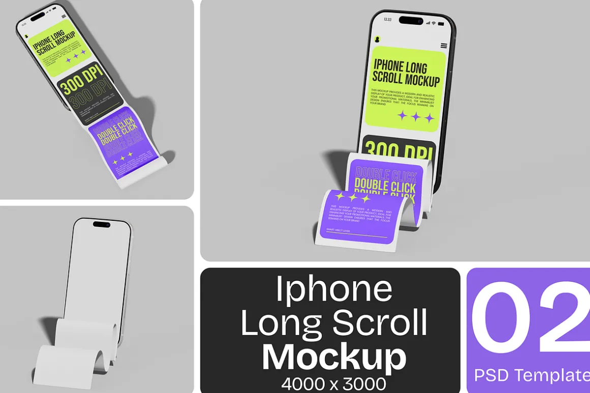 Iphone Long Scroll Mockup