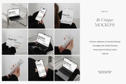iPhone MacBook Poster Tube Mockups