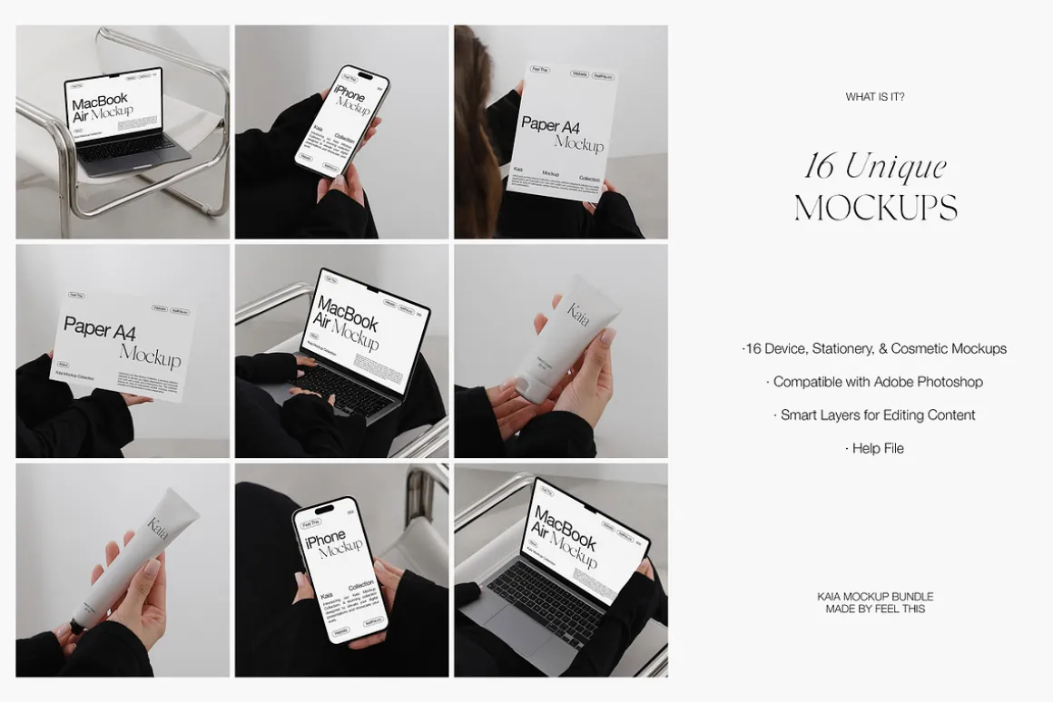 iPhone MacBook Poster Tube Mockups