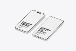 iPhone 17 & Samsung S26 Phone Mockup