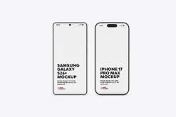 iPhone 17 & Samsung S26 Phone Mockup