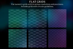 160 Isometric Guides (PNG, Brushes)