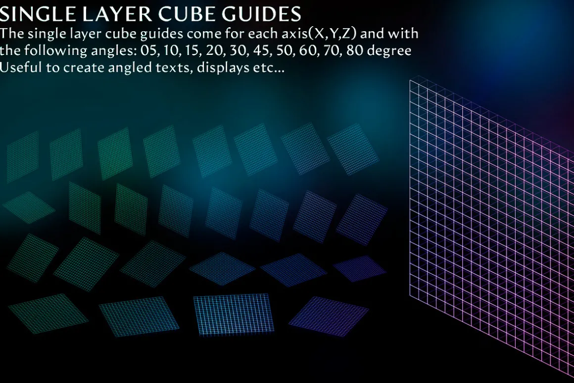 160 Isometric Guides (PNG, Brushes)