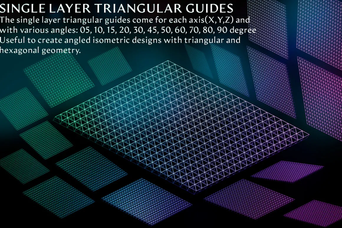 160 Isometric Guides (PNG, Brushes)