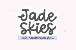 Jade Skies | Cute Script Font