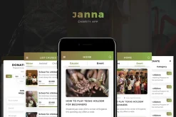 Janna Charity Mobile UI Kit