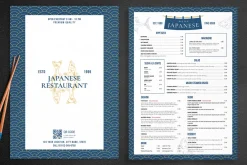 Japanese Restaurant Menu Template