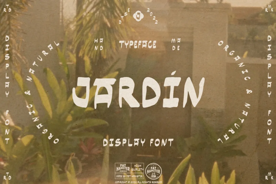 Jardin hand drawn display font