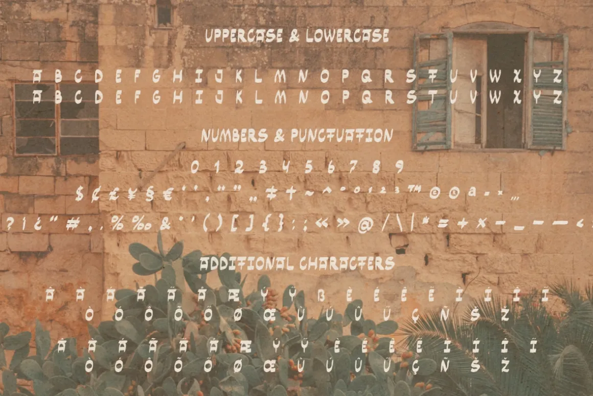 Jardin hand drawn display font
