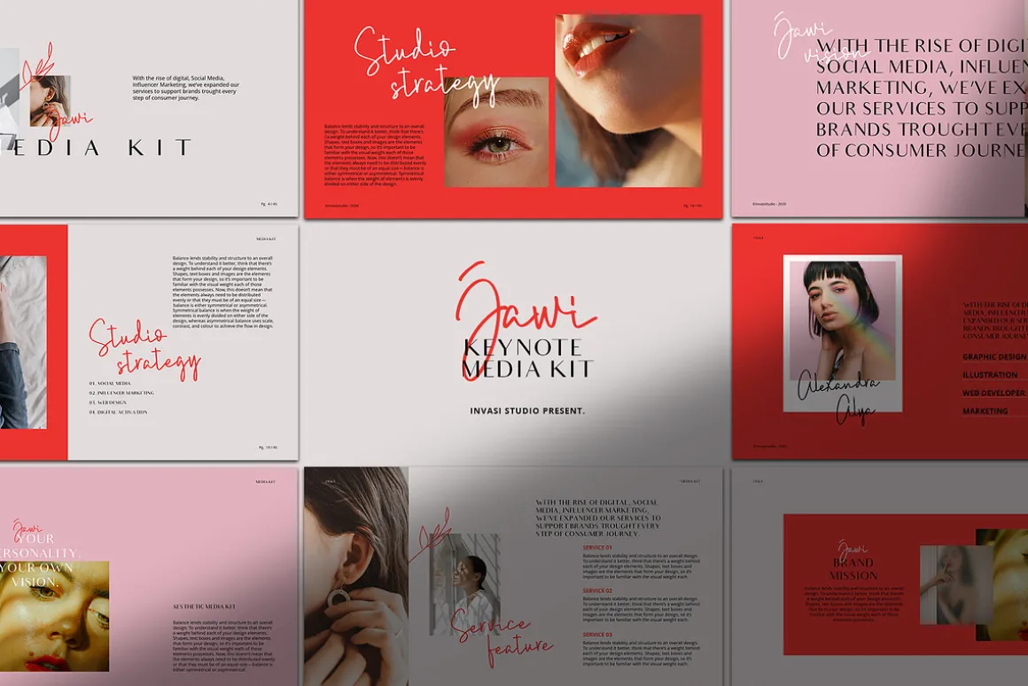JAWI - Keynote Media Kit Templates