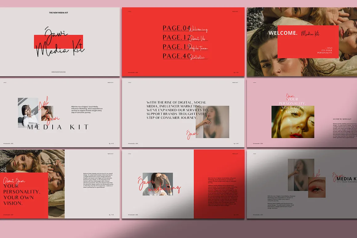 JAWI - Keynote Media Kit Templates