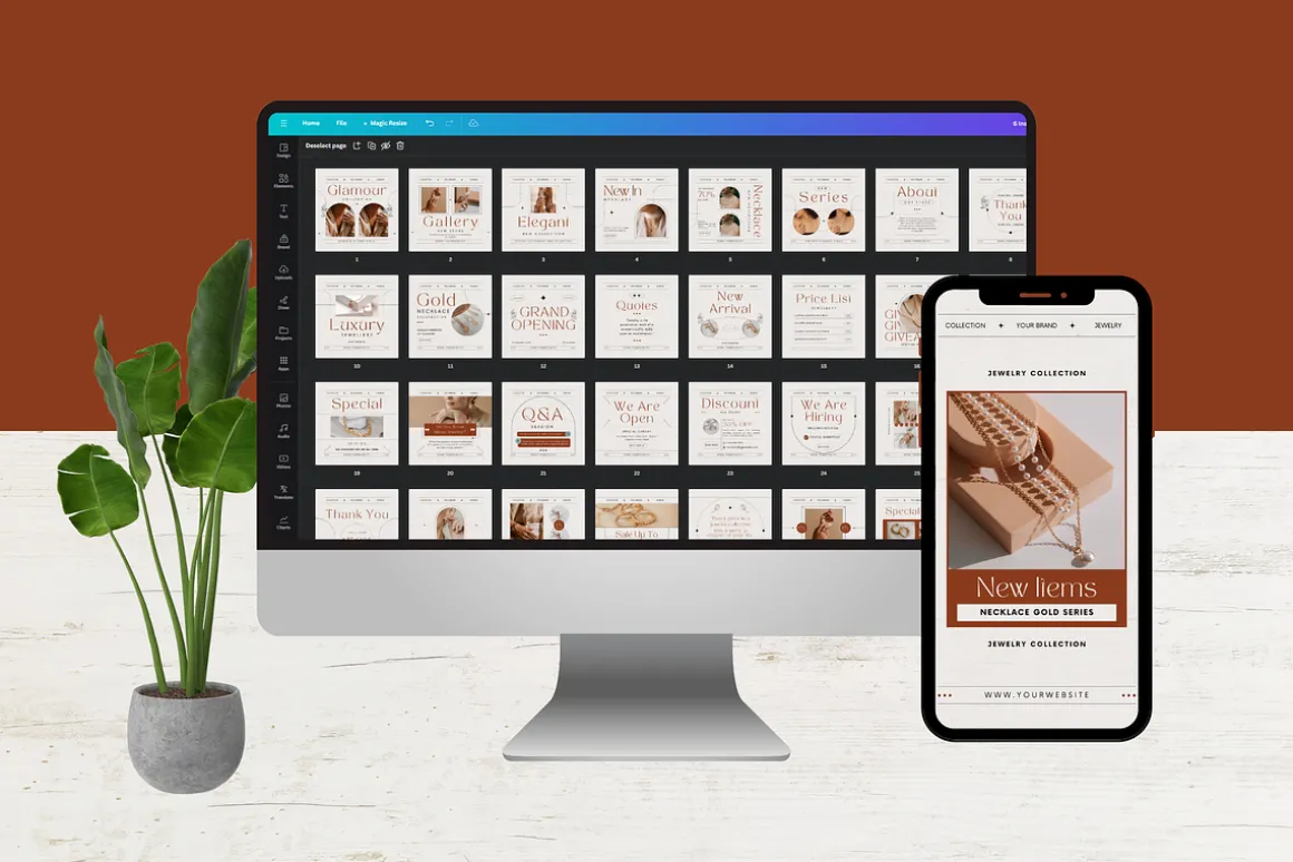 120 Jewelry Instagram Canva Template
