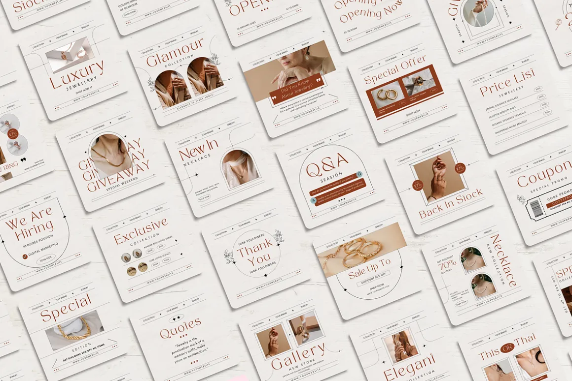120 Jewelry Instagram Canva Template