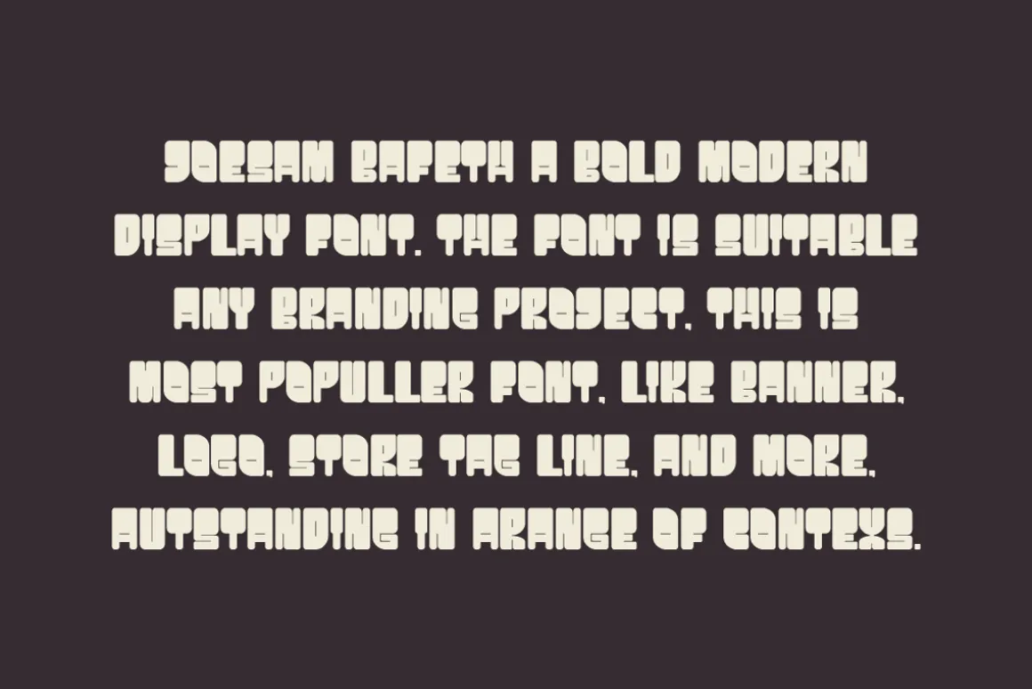 Joesam Bafeth - Thick Bold Font