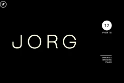 JORG - Minimal Display Font Family