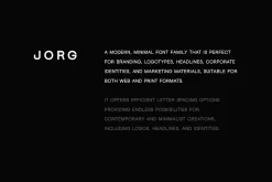 JORG - Minimal Display Font Family