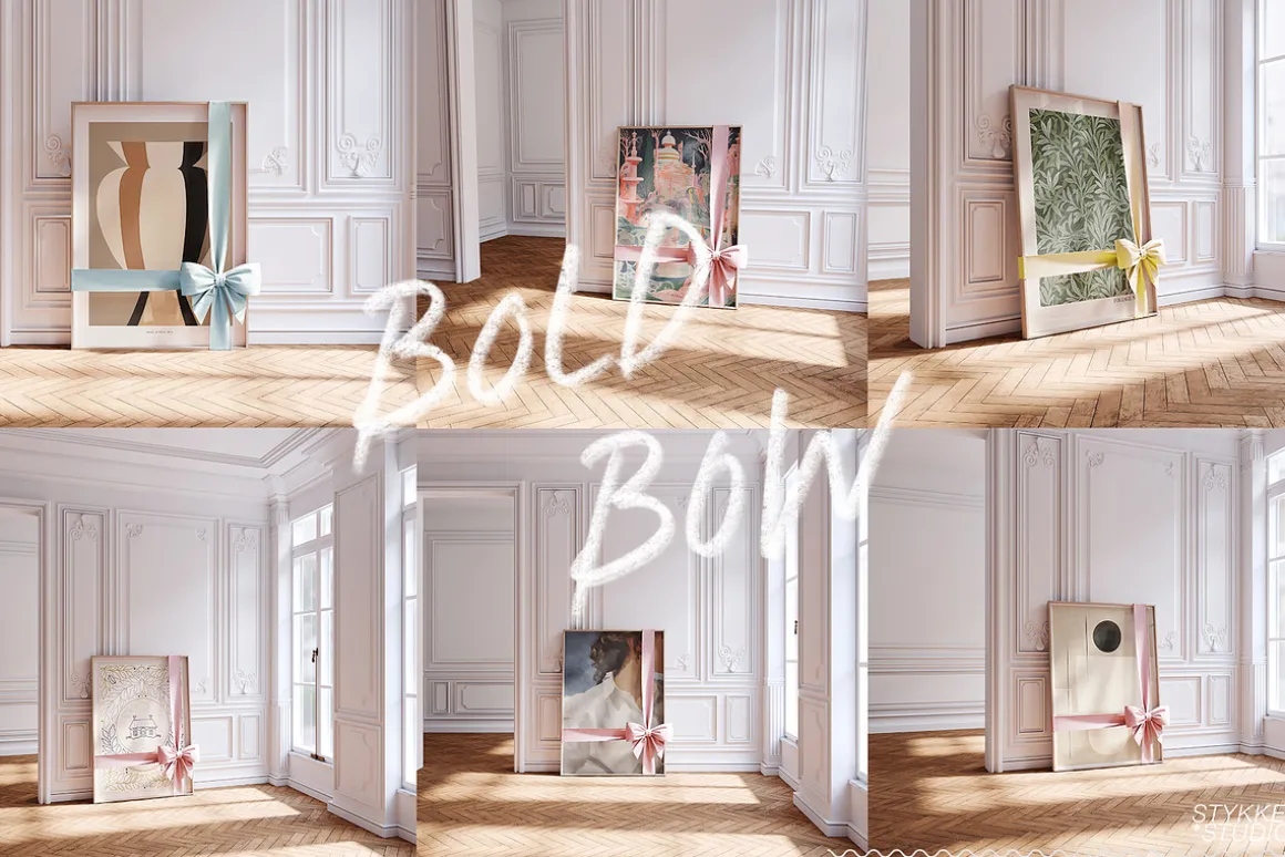 JOUR D'ÉTE BOW coquette frame mockup