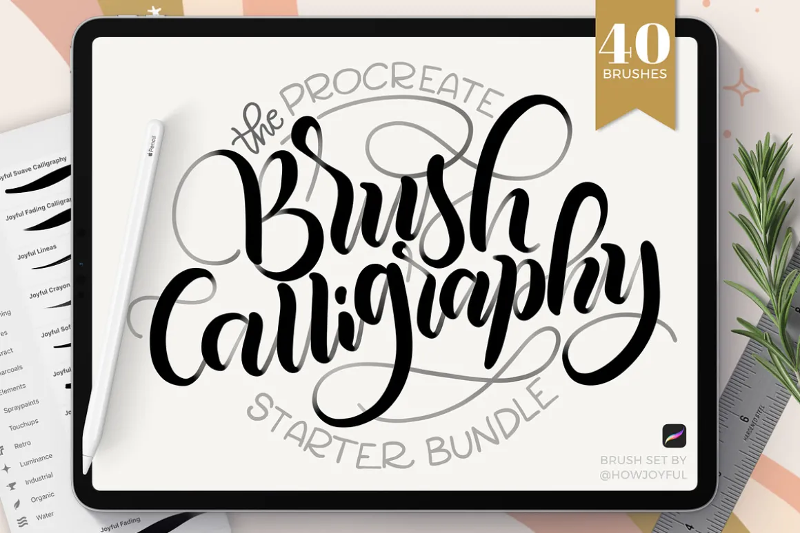 Joyful Procreate Brush Calligraphy