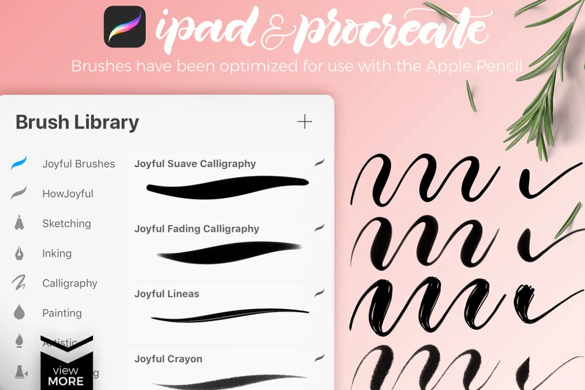 Joyful Procreate Brush Calligraphy