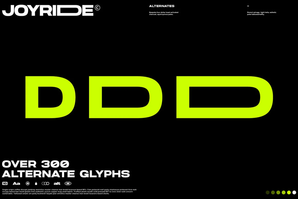 Joyride Extended Typeface