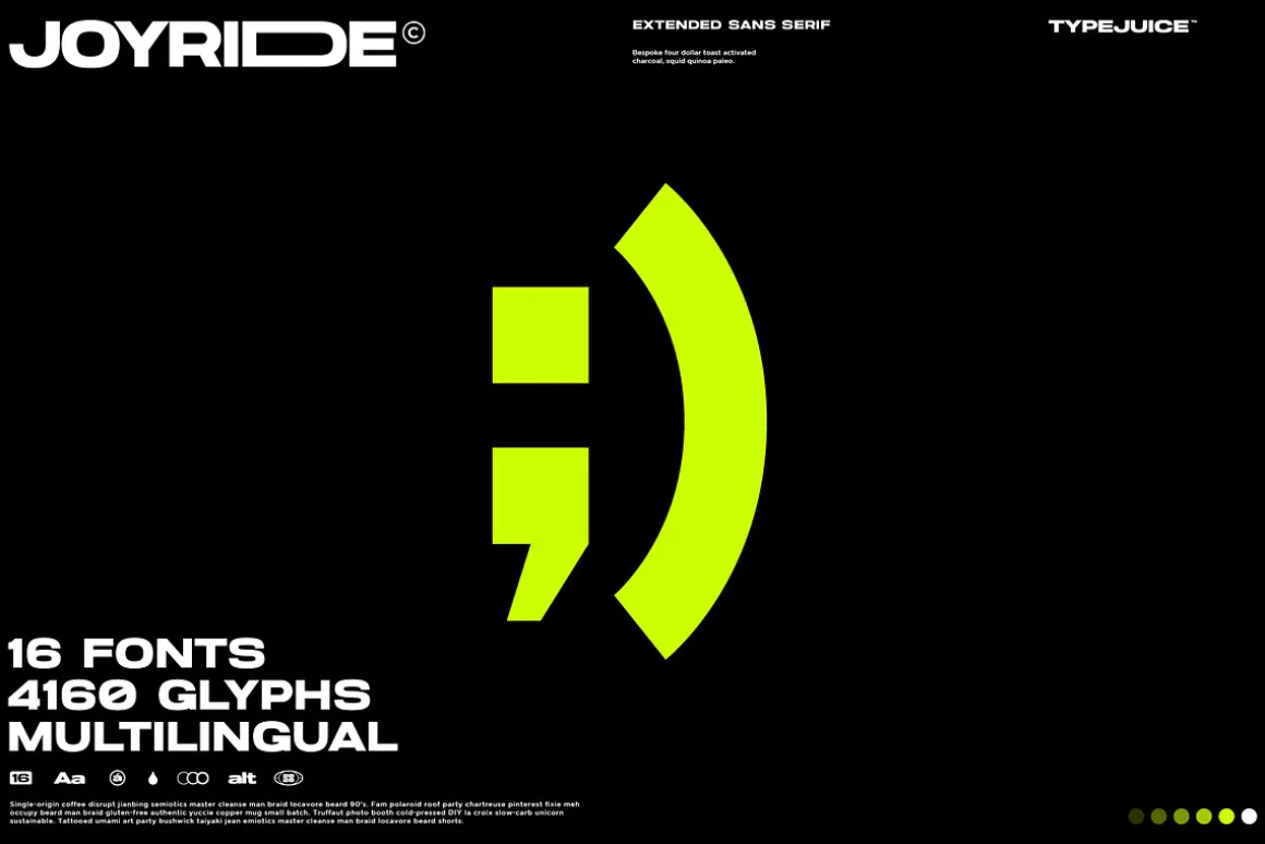 Joyride Extended Typeface