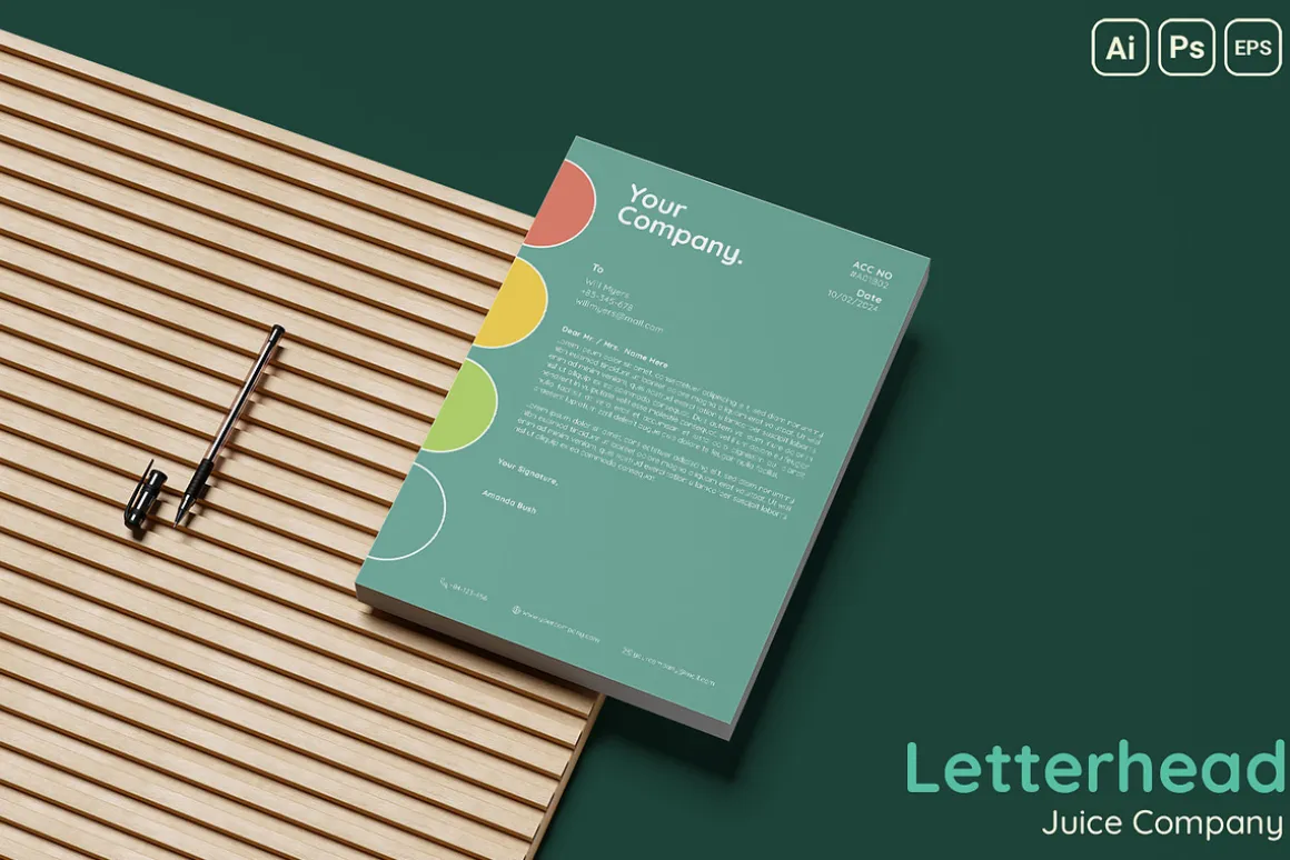 Juice Company Letterhead