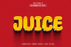 Juicy 3D Text Effect Style