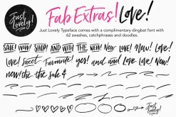 Just Lovely Font & Extras