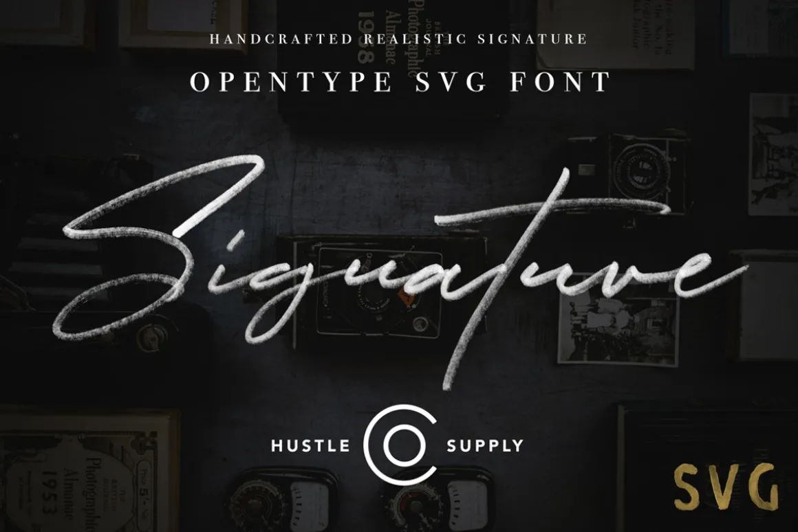 JV Signature SVG - Opentype SVG