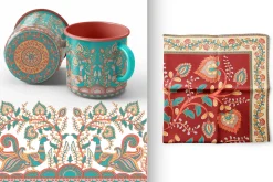 KALAMKARI. Vector Set Ornaments.