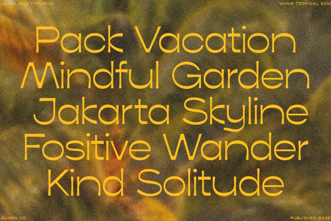 Kaligra Tropicana Sans