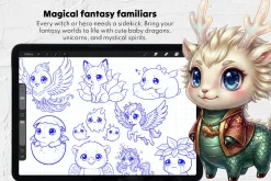 135 Kawaii Animal Procreate Stamps