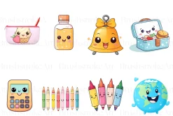 Kawaii School Clipart, Kawaii Face