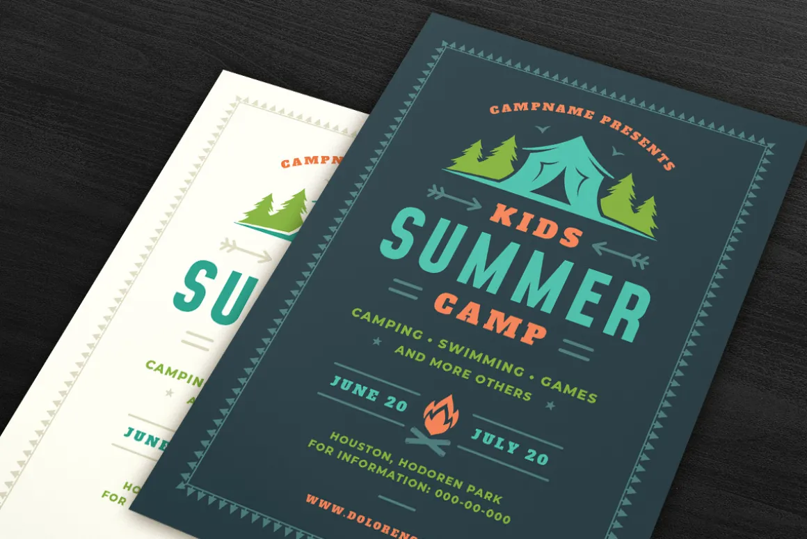 Kids Summer Camp Flyer Template