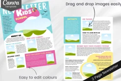 Kids Newsletter Canva Template